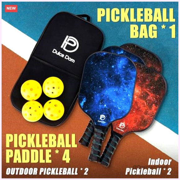 Pickleball Paddles Set of 4 with Balls and Bag USAPA Approved Training Equipment - Picture 6 of 6